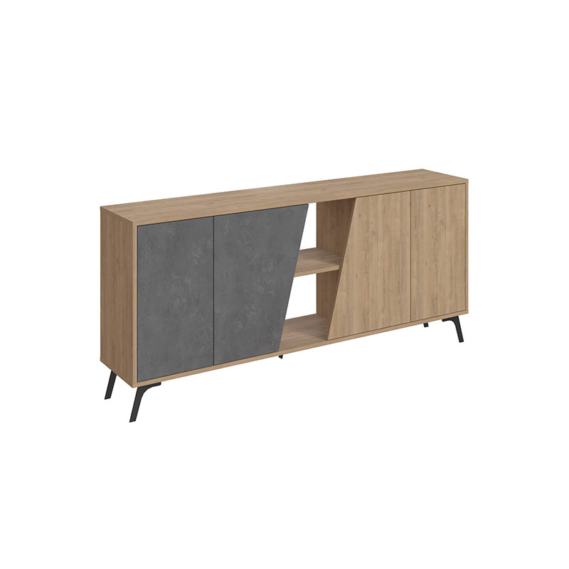 Patnos Console 180 - Oak - Retro Grey