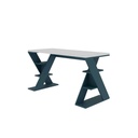 Usak Working Table - White - Turquoise