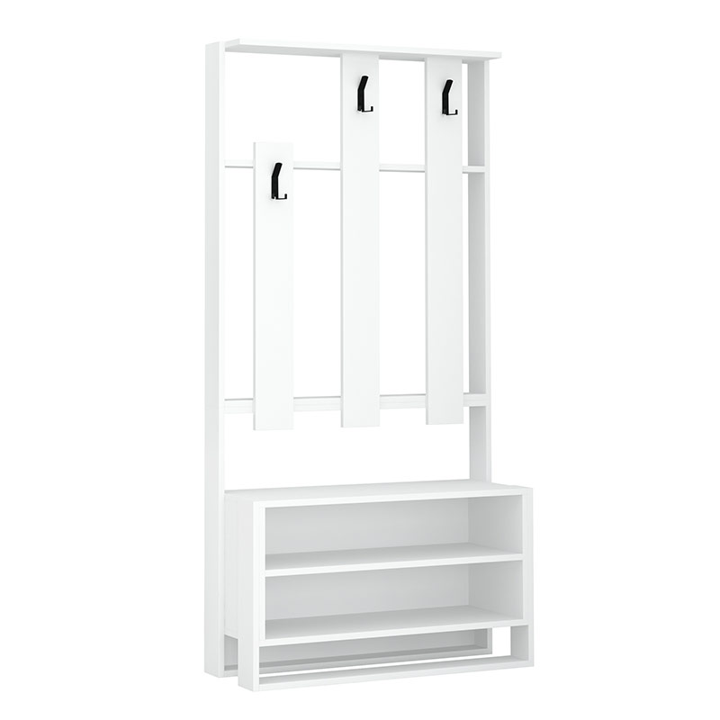 Bodrum Hall Stand - White - White