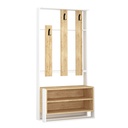 Bodrum Hall Stand - White - Oak