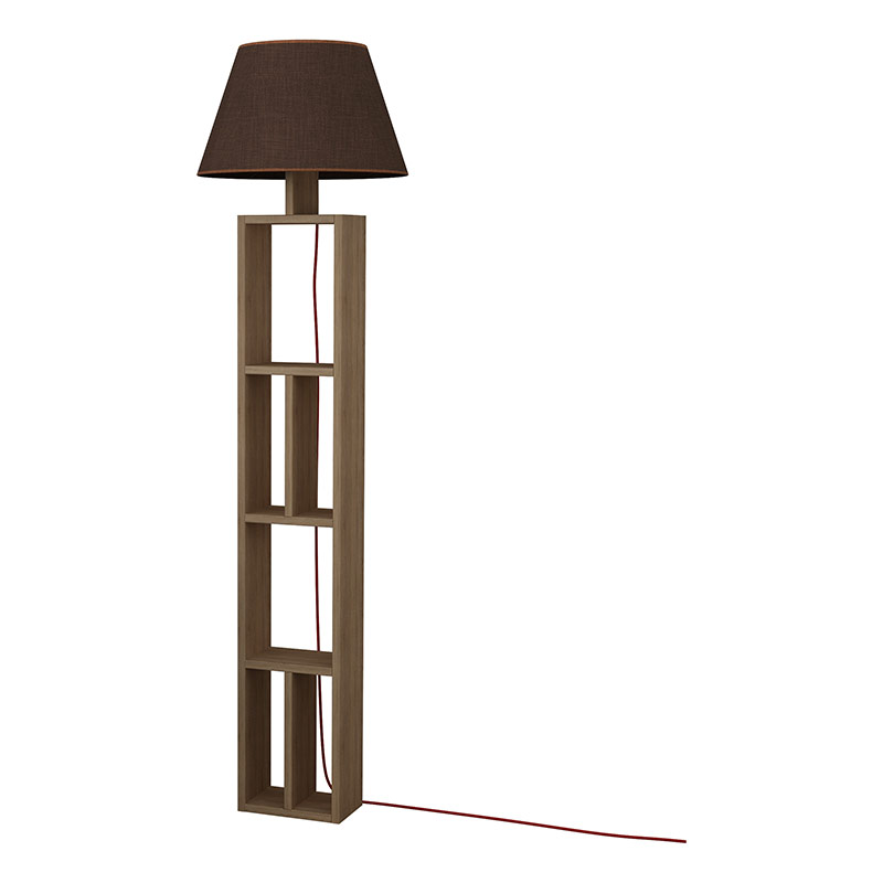 Sivas Floor Lamp - Oak - Coffee