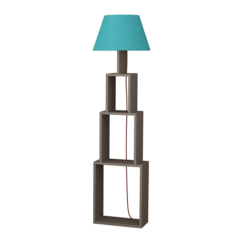 Van Floor Lamp - Light Mocha - Blue