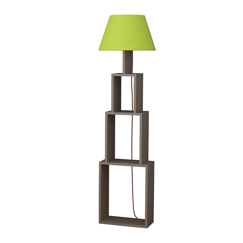 Van Floor Lamp - Light Mocha - Green