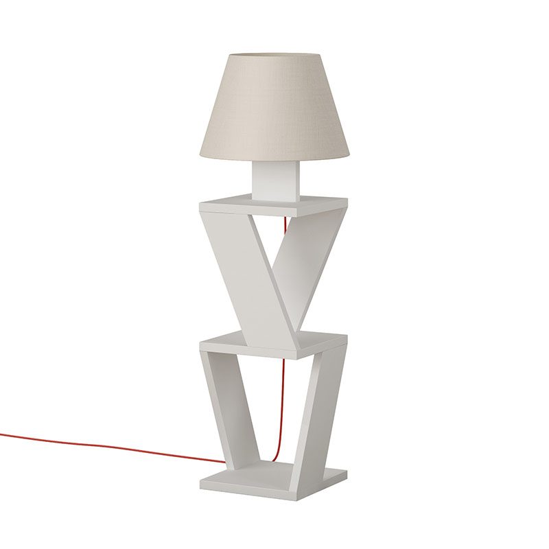 Sinop Side Floor Lamp - White - White