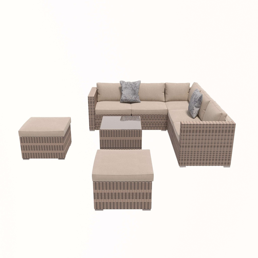 Aberdeen Outdoor Couch, Outdoor Furniture, Outdoor Sofa, Nature Color
