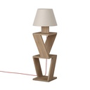 Sinop Side Floor Lamp - Oak - White