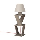 Sinop Side Floor Lamp - Light Mocha - White