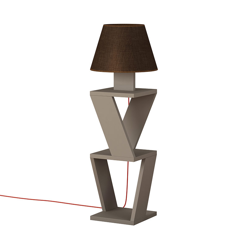 Sinop Side Floor Lamp - Light Mocha - Brown