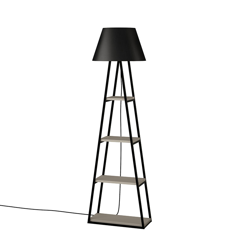 Agrı Floor Lamp - Light Mocha - Black