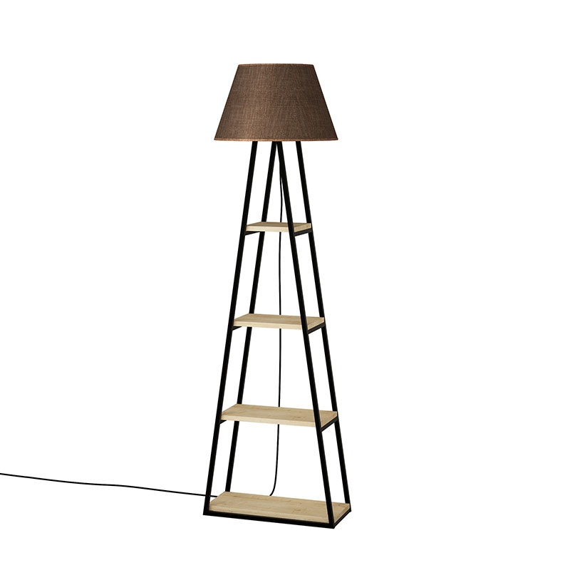 Agrı Floor Lamp - Oak - Brown