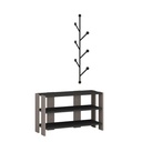 Derince Shoe Rack - Hanger - Anthracite - Light Mocha