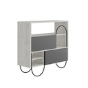 Adana Shoe Cabinet - Ancient White - Anthracite