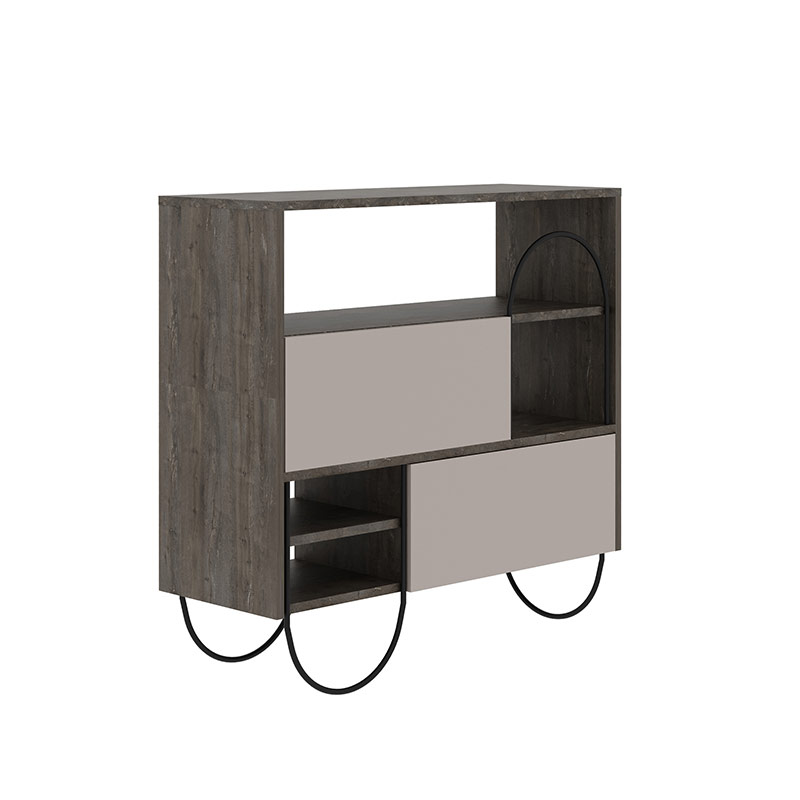 Adana Shoe Cabinet - Dark Coffee Light Mocha