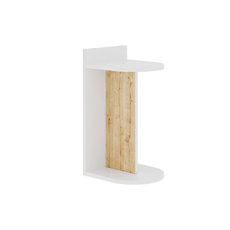 Kozan Side Table - White - Oak