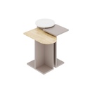 Kahramanmaraş Side Table - Light Mocha - Oak - White