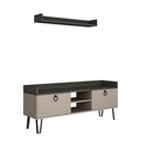 Tekirdag Tv Stand - Light Mocha - Anthracite