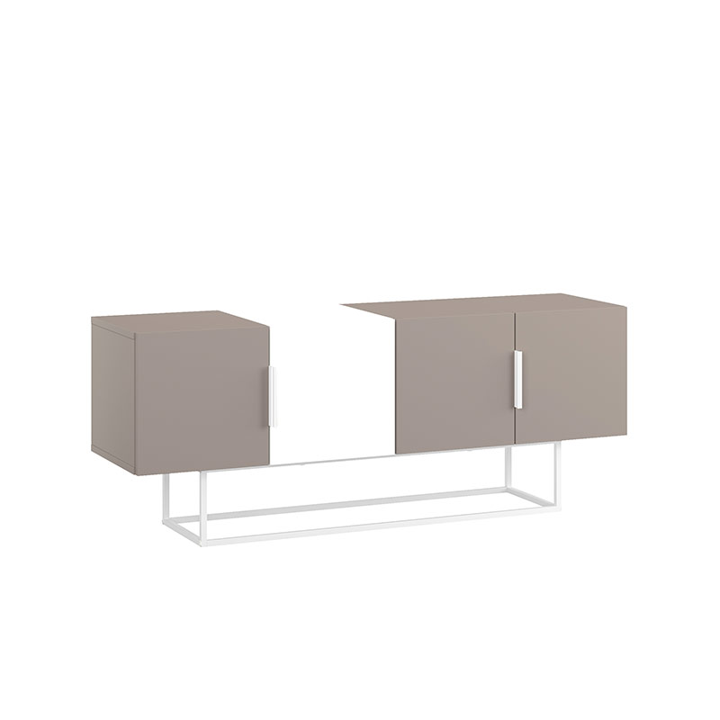 Mersin Tv Stand - Light Mocha - White