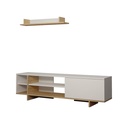 Ayvalık Tv Unit - White - Oak