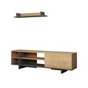 Ayvalık Tv Unit - Oak - Anthracite