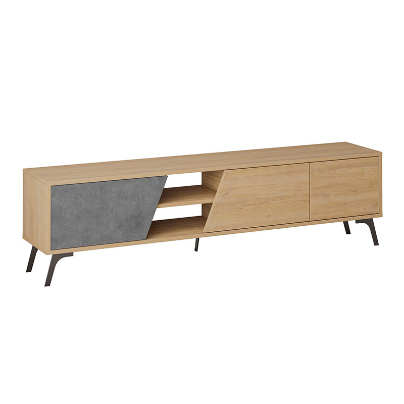 Patnos Tv Stand - Oak - Retro Grey