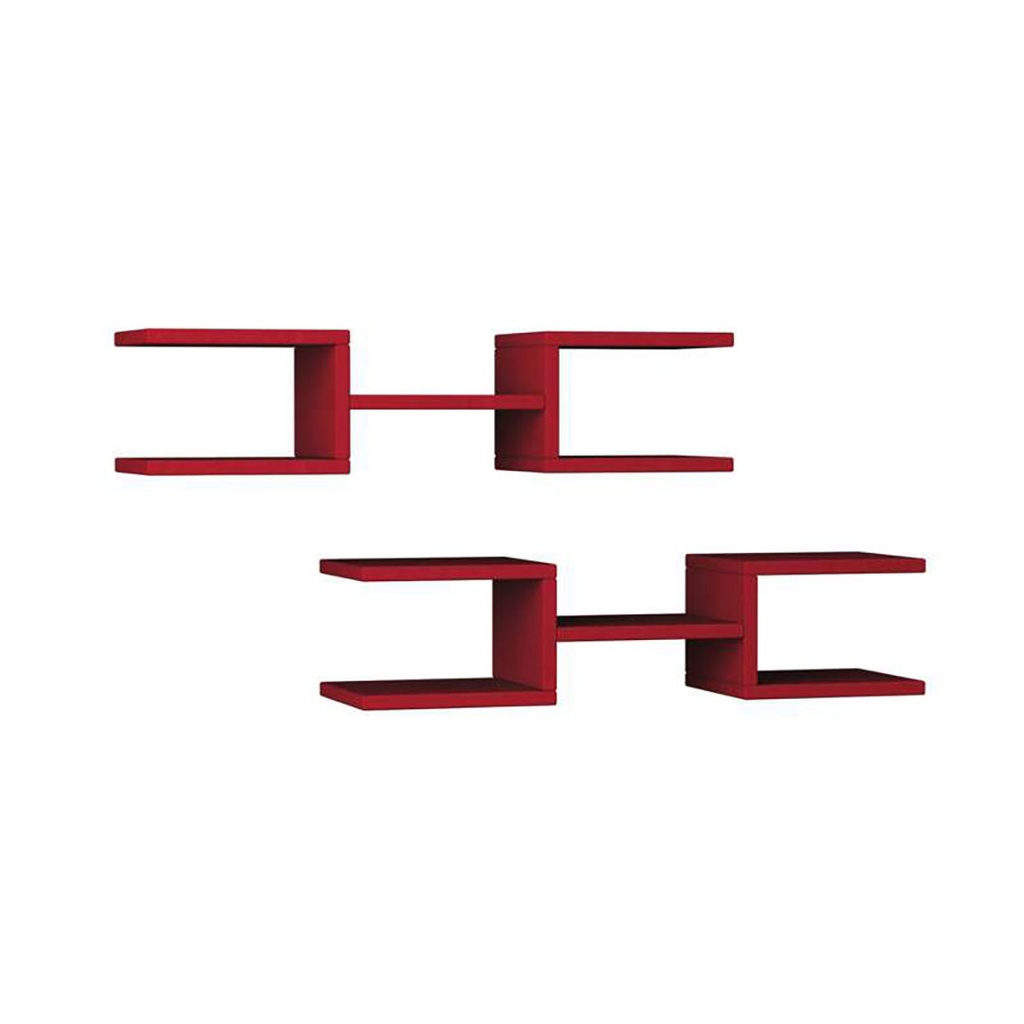 Nizip Crab Shelf Set Of 2 Burgundy