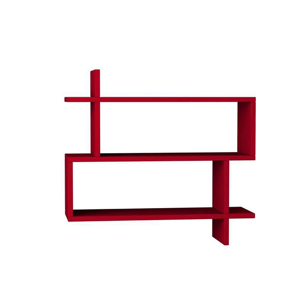 Tunceli Paralel Bookcase - Burgundy