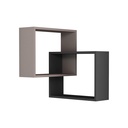 Marmaris Corner Bookcase - Light Mocha - Anthracite