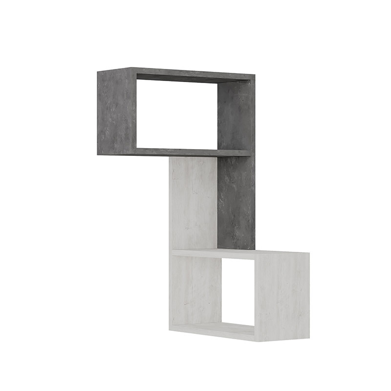 Safranbolu Corner Shelf - Retro Grey - Ancient White