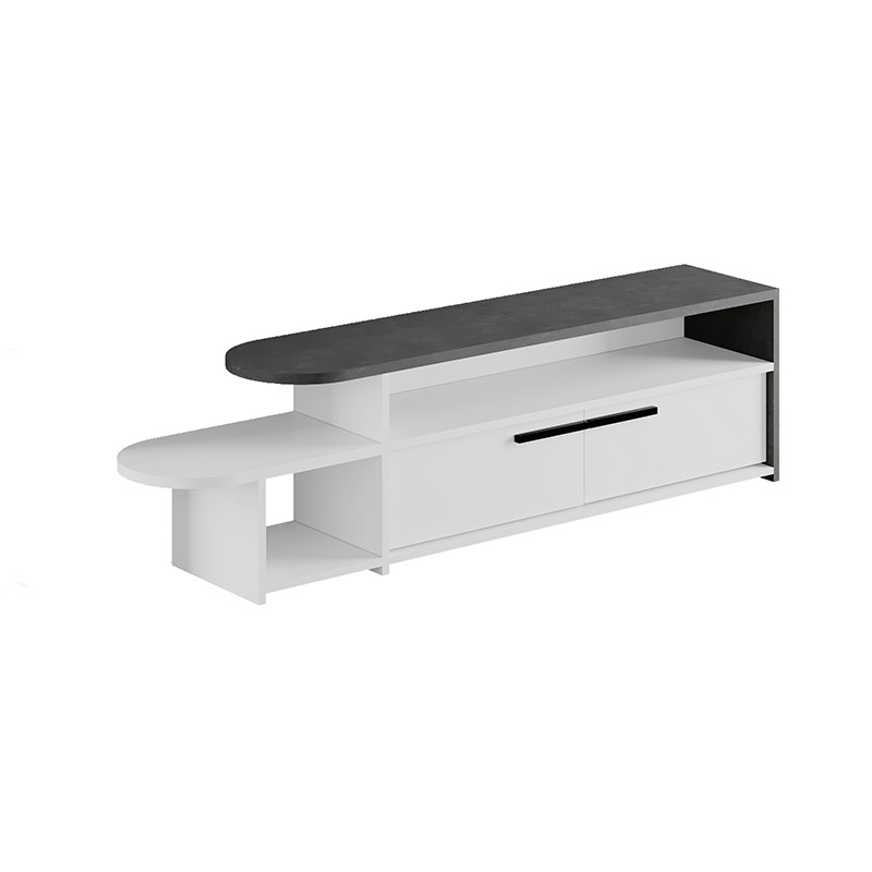 İzmir Tv Stand - White - Retro Grey