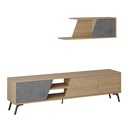 Patnos Tv Unit - Oak - Retro Grey