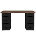  Itajai Desk - Nogal/ Black