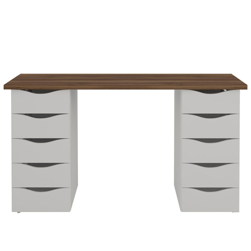  Itajai Desk - Nogal/ White