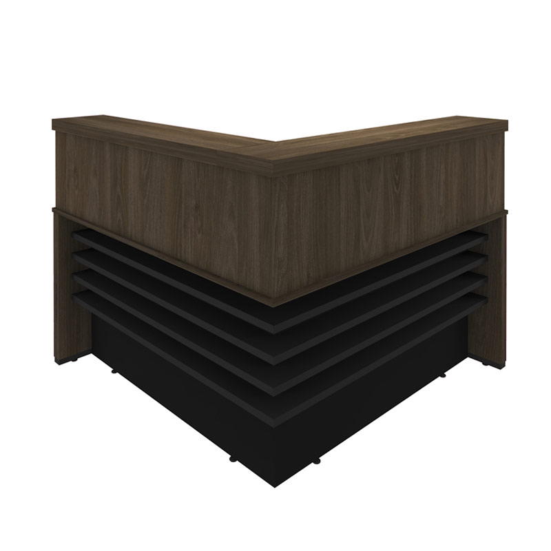  Alvorada Reception Desk II - Charuto/ Black