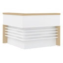  Alvorada Reception Desk II - Light Oak/ White