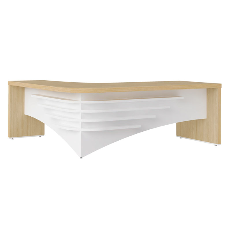  Nova Friburgo Desk II 2000x1800 LD - Light Oak/ White