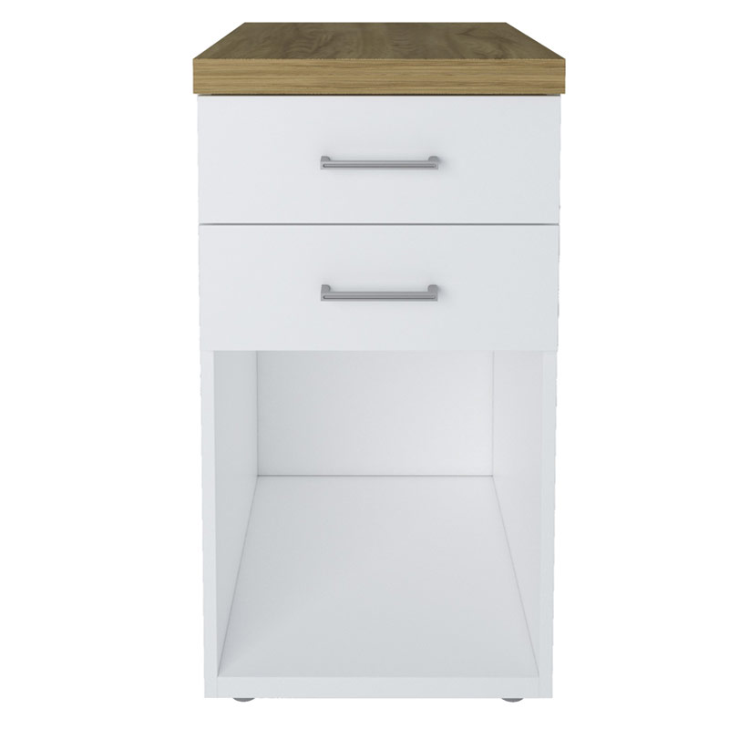  Castanhal Chest of 2 Drawers - Elm/ White