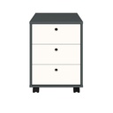  Sinop Chest of 3 Drawers - Gray/ White