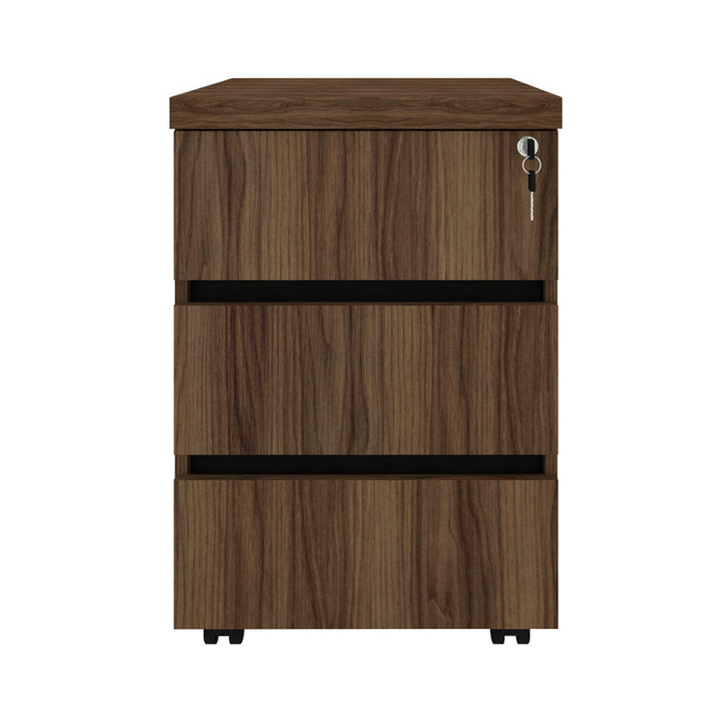  Teresopolis Chest Of 3 Drawers - Nogal/ Black