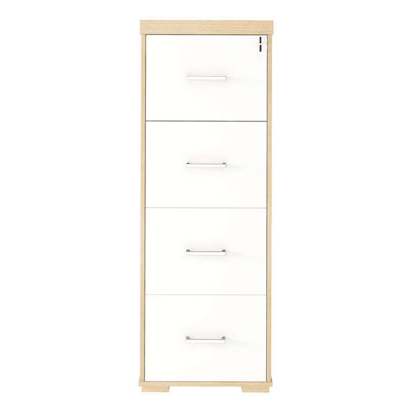  Alvorada 4 Drawers File Cabinet II - Light Oak/ White