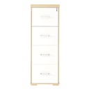  Alvorada 4 Drawers File Cabinet II - Light Oak/ White