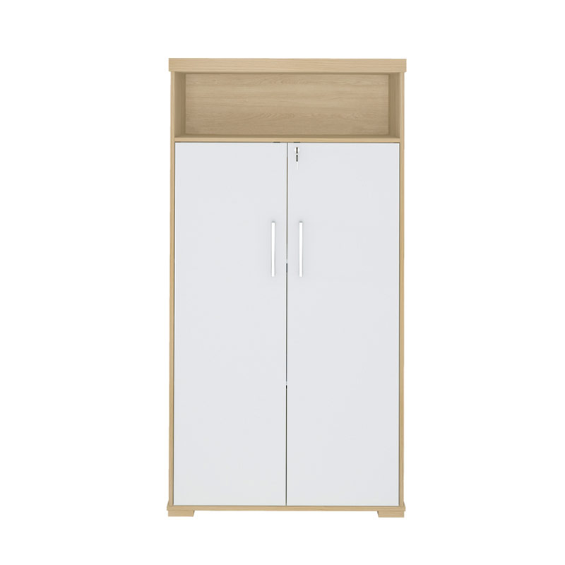  Alvorada High Cabinet With Niche - Light Oak/ White