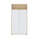 Alvorada High Cabinet With Niche - Light Oak/ White