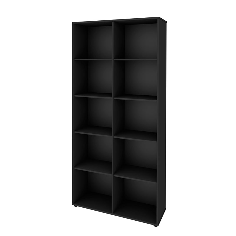  Itaborao Bookcase, Black, 90x187cm