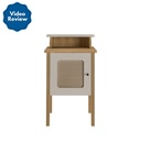 Salvador End Table - Oak/ Off White