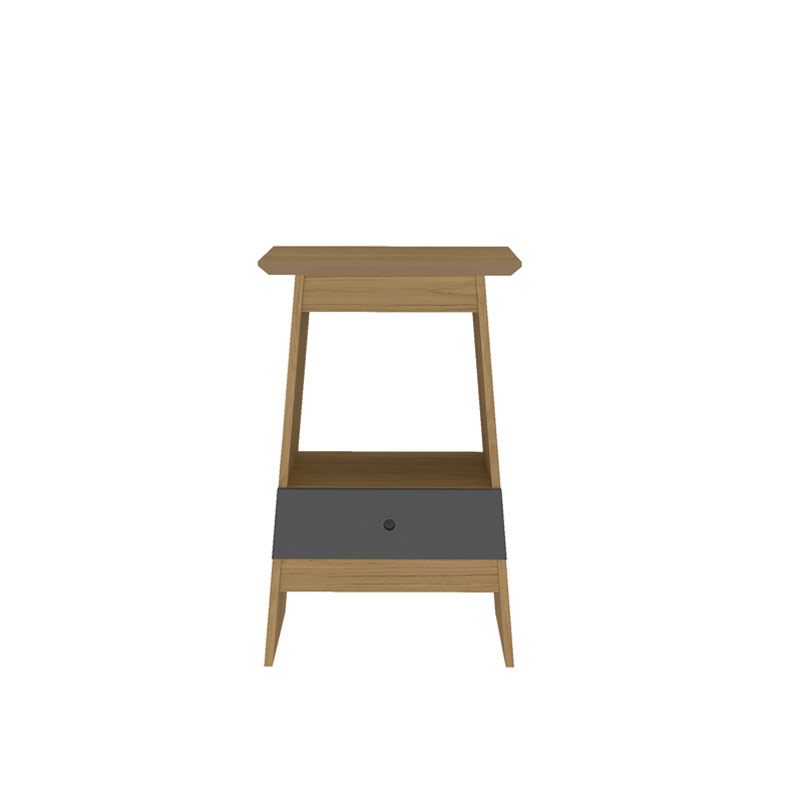 Betim End Table - Oak/ Graphite