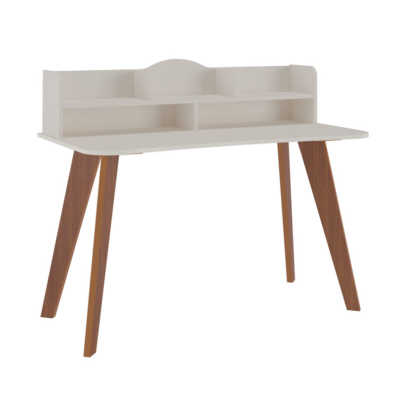 Santa Maria Desk - Off White/ Cedar