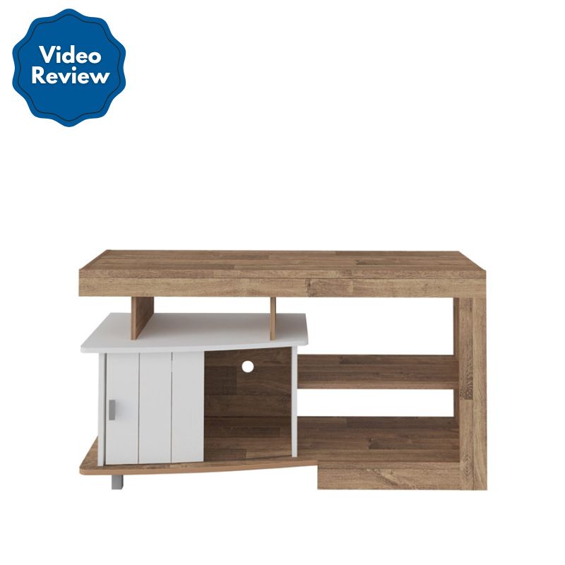 Porto Velho Tv Stand - Rustic/ White