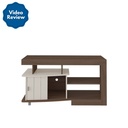 Porto Velho Tv Stand - Walnut/ Off White