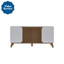 Fortaleza Buffet - Off White/ Slatted Pine