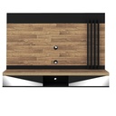 Palmas Tv Wall Panel - Rustic/ Black